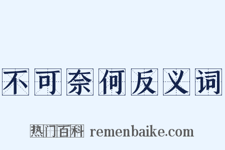 不可奈何反义词是什么意思的图片